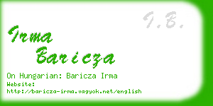 irma baricza business card